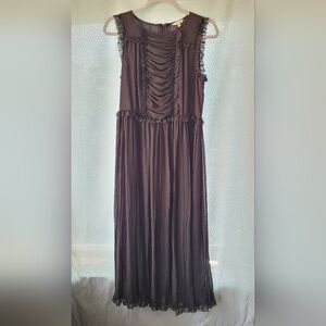 NWOT MAX STUDIO Black ruffle dress Sz 4